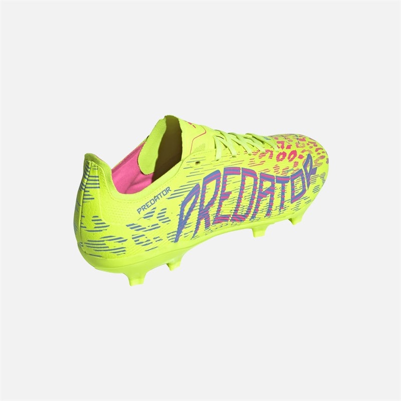 adidas Herre Predator League FG/MG Fast Underlag/Multi Underlag Fodboldstøvler Lucid Lemon/Blue Fusion/Lucid Pink - Billede 3