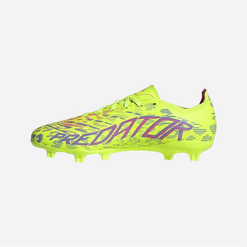 adidas Herre Predator League FG/MG Fast Underlag/Multi Underlag Fodboldstøvler Lucid Lemon/Blue Fusion/Lucid Pink - Billede 5