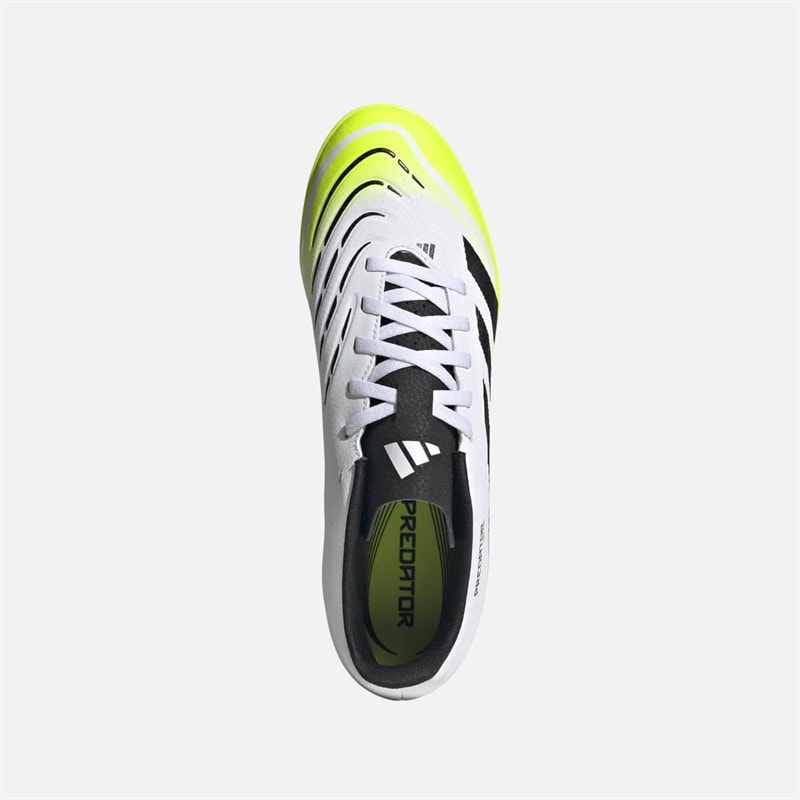 adidas Herre Predator Club TF Astro Fodboldstøvler Cloud White/Core Black/Lucid Lemon - Billede 4