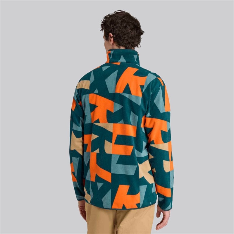 adidas Herre Terrex Multi Print Fuld Lynlås Fleece Jakke Aurora Ivory/Semi Impact Orange - Billede 4