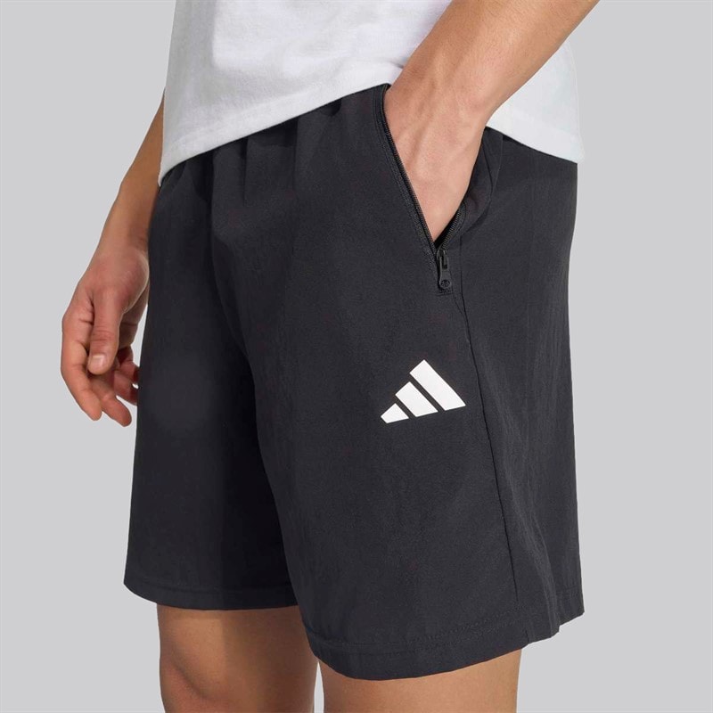 adidas Herre Træn Essentials Vævede Træningsshorts Sort/Hvid - Billede 3