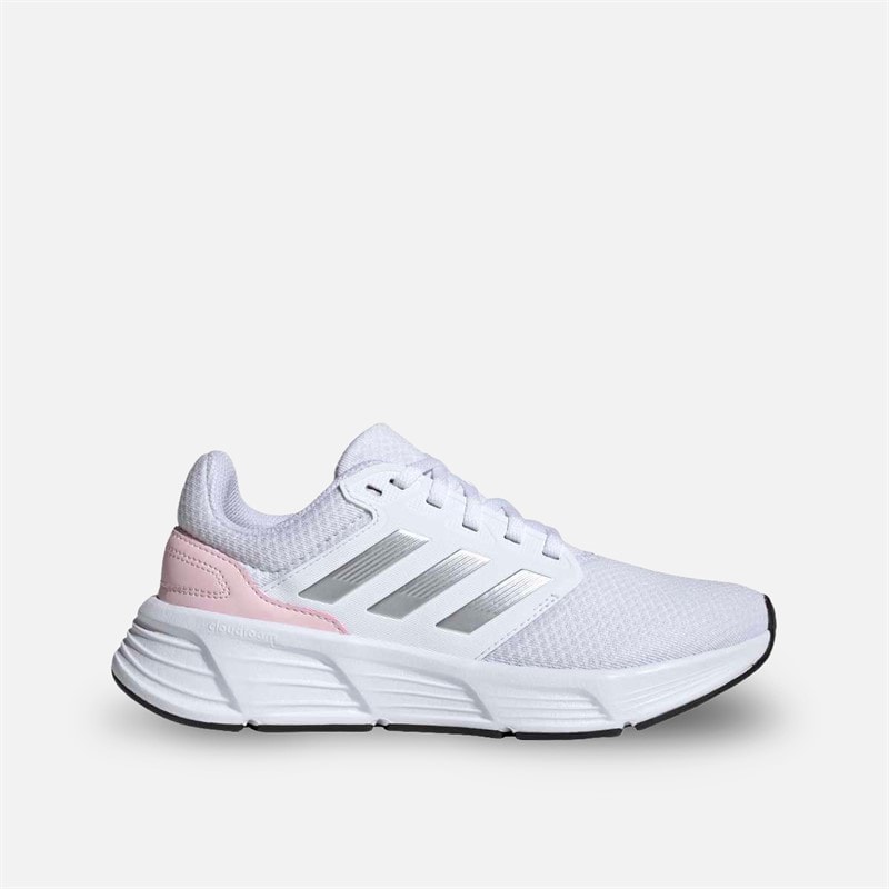adidas Dame Galaxy 6 Cloudfoam Neutrale Løbesko Footwear White/Silver Metallic/Clear Pink - Billede 1
