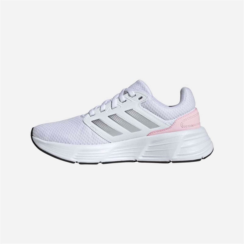 adidas Dame Galaxy 6 Cloudfoam Neutrale Løbesko Footwear White/Silver Metallic/Clear Pink - Billede 5