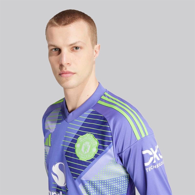 adidas Herre MUFC Manchester United 24/25 Langærmet Målmandsdragt Lilla - Billede 3