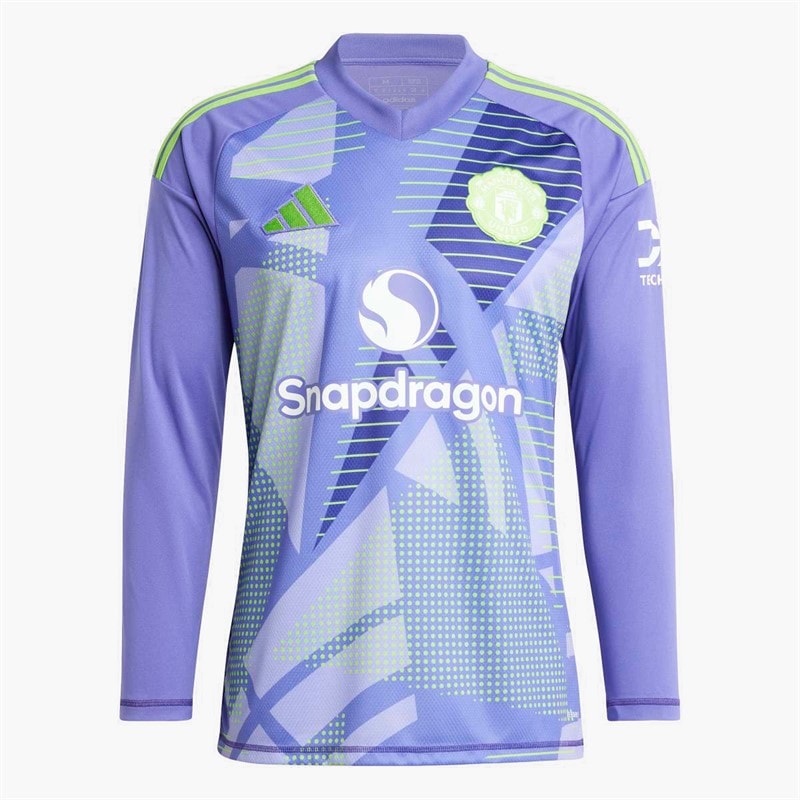 adidas Herre MUFC Manchester United 24/25 Langærmet Målmandsdragt Lilla - Billede 5