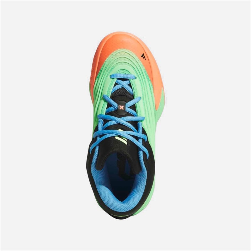 adidas Børne Dame X Basketballsko Lime Burgundy/Signal Coral/Blue Burst - Billede 4