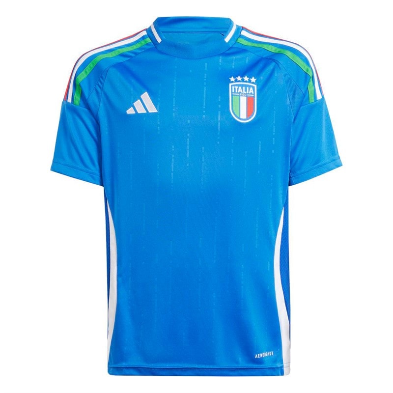 adidas Junior FIGC Italia 2024 Hjemme Trøje Blå