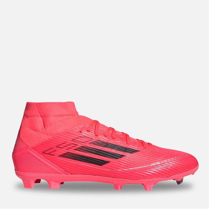 adidas Herre F50 League Mid Vivid Horizon Pakke FG/MG Fast bund/Multi bund Fodboldstøvler Turbo Pink/Aurora Black/Platinum Metallic Turbo (Pink)/Aurora Black/Platinum Metallic