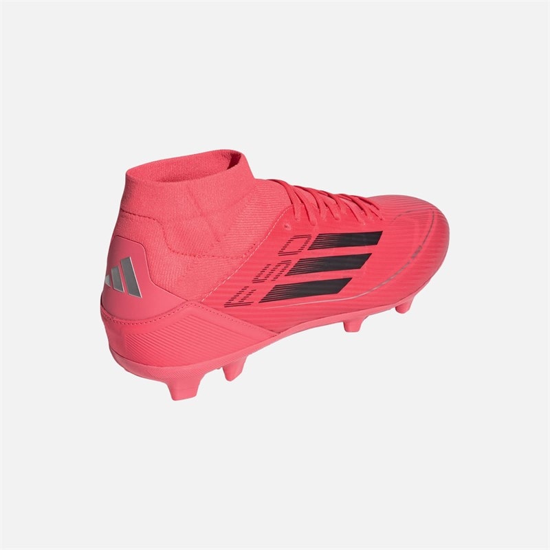 adidas Herre F50 League Mid Vivid Horizon Pakke FG/MG Fast bund/Multi bund Fodboldstøvler Turbo Pink/Aurora Black/Platinum Metallic Turbo (Pink)/Aurora Black/Platinum Metallic - Billede 3