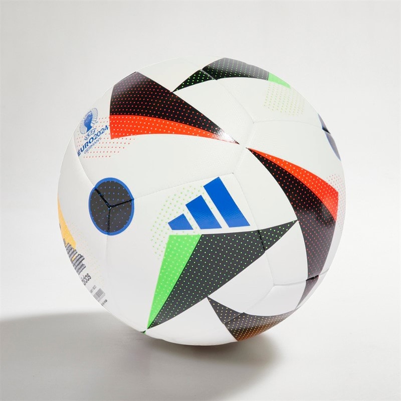 adidas Herre Euro 24 Træningsfodbold Hvid/Sort/Glow Blue - Billede 1