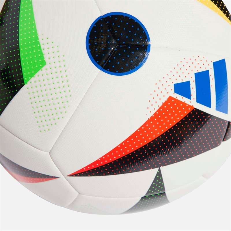 adidas Herre Euro 24 Træningsfodbold Hvid/Sort/Glow Blue - Billede 4