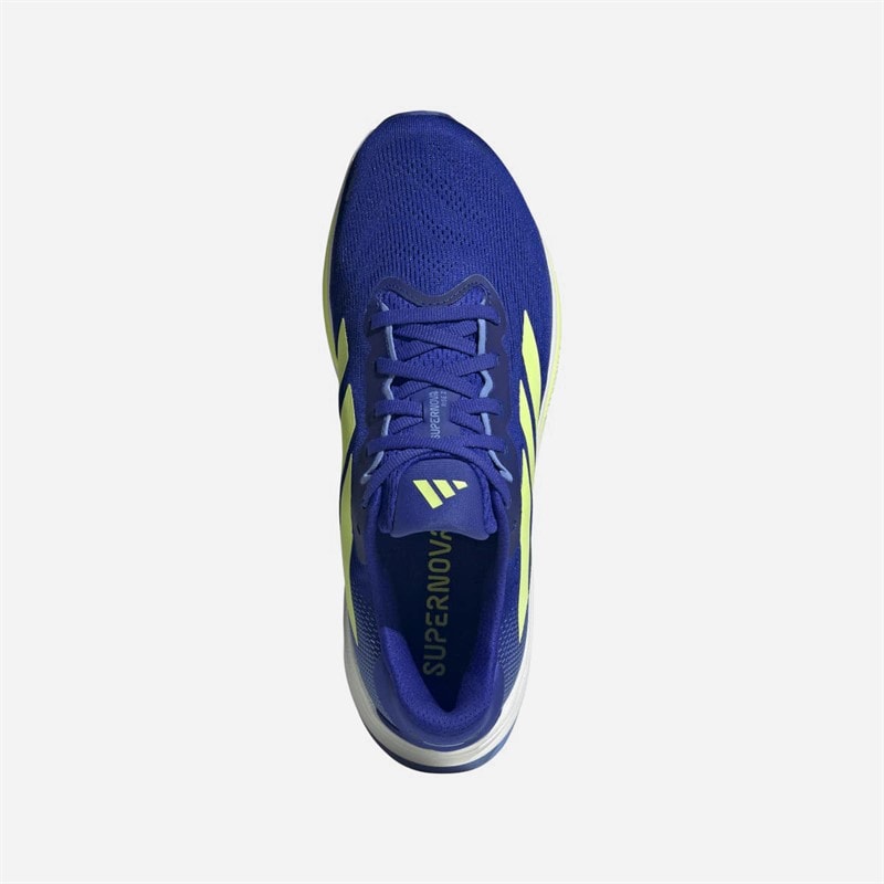 adidas Herre Supernova Rise 2 Neutrale Løbesko Lucid Blue/Hi-Res Yellow/Blue Fusion - Billede 4