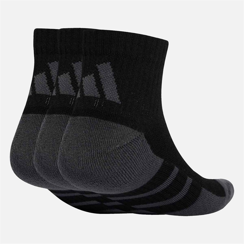 adidas Herre Essentials Climacool Tre Pak Seks Kvart Sokker Sort/Grey Six - Billede 2