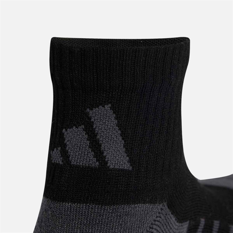 adidas Herre Essentials Climacool Tre Pak Seks Kvart Sokker Sort/Grey Six - Billede 4