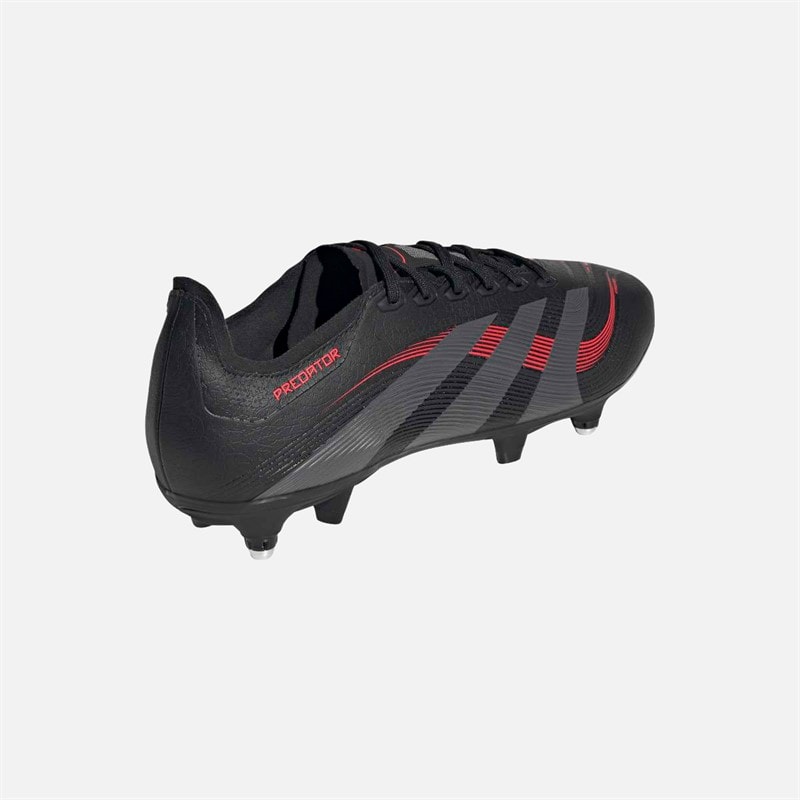 adidas Herre Predator League SG Blød Bund Fodboldstøvler Core Black/Grey Four/Lucid Red - Billede 3