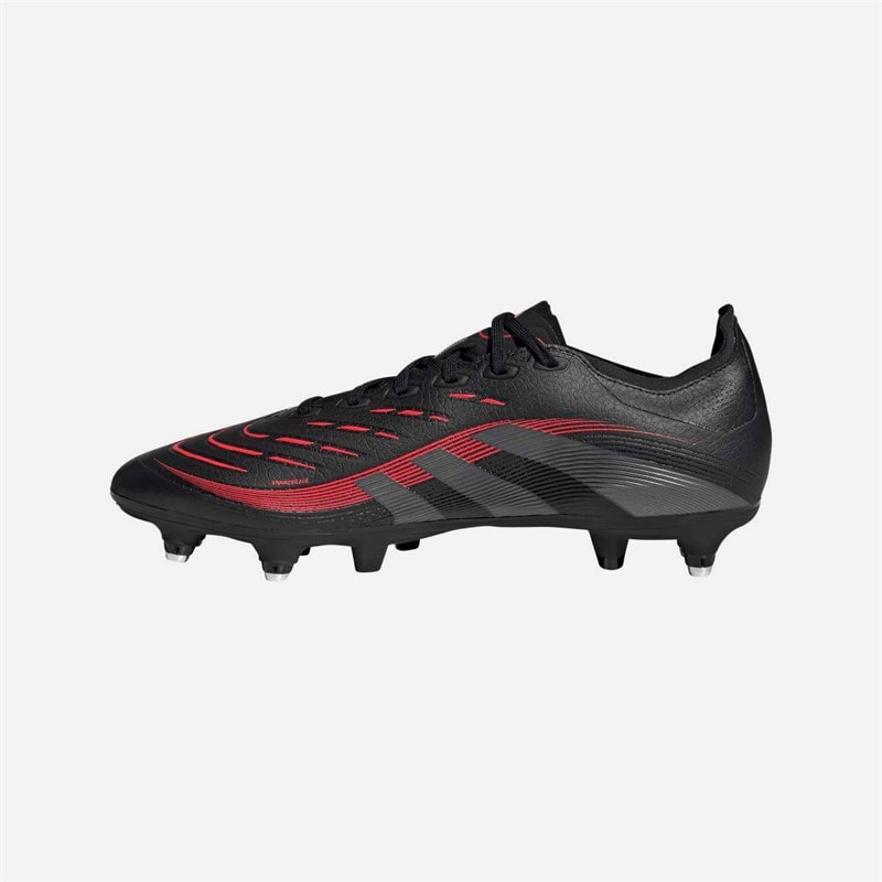 adidas Herre Predator League SG Blød Bund Fodboldstøvler Core Black/Grey Four/Lucid Red - Billede 5