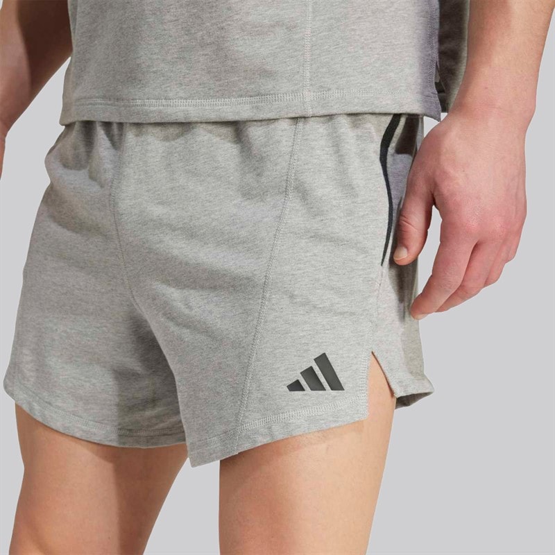 adidas Herre D4T Workout French Terry Shorts Medium Grey Heather - Billede 3