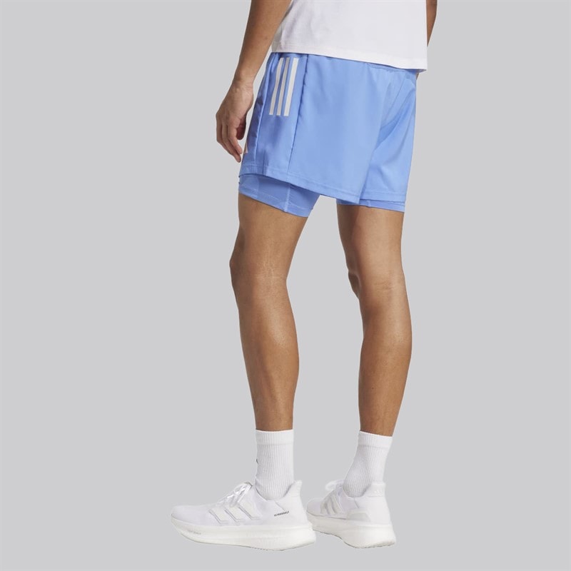 adidas Herre Own The Run Climacool 2-i-1 Løbeshorts Blue Fushion - Billede 2