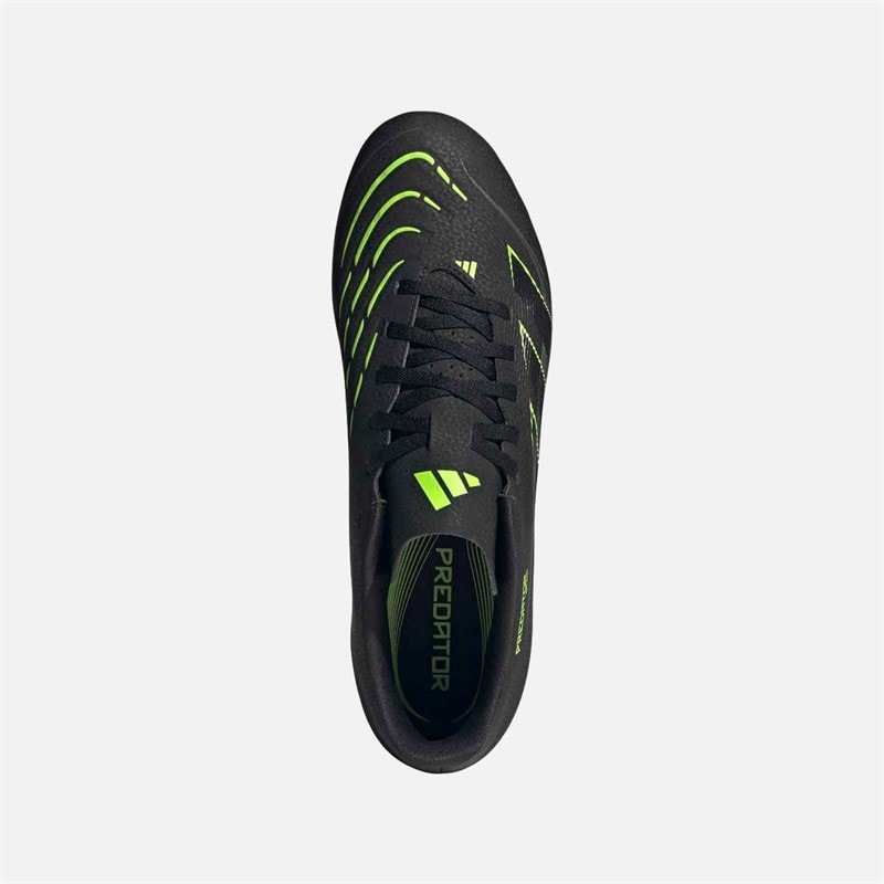 adidas Herre Predator Club FG/MG Fastbund/Multibund Fodboldstøvler Core Black/Carbon/Lucid Lemon - Billede 4
