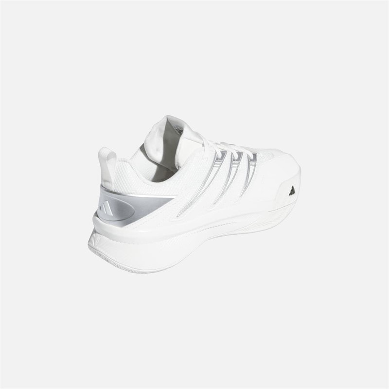 adidas Herre Dame Certificeret 3 Lav Basketball Sko Chalk White/Core Black/Silver Metallic - Billede 3