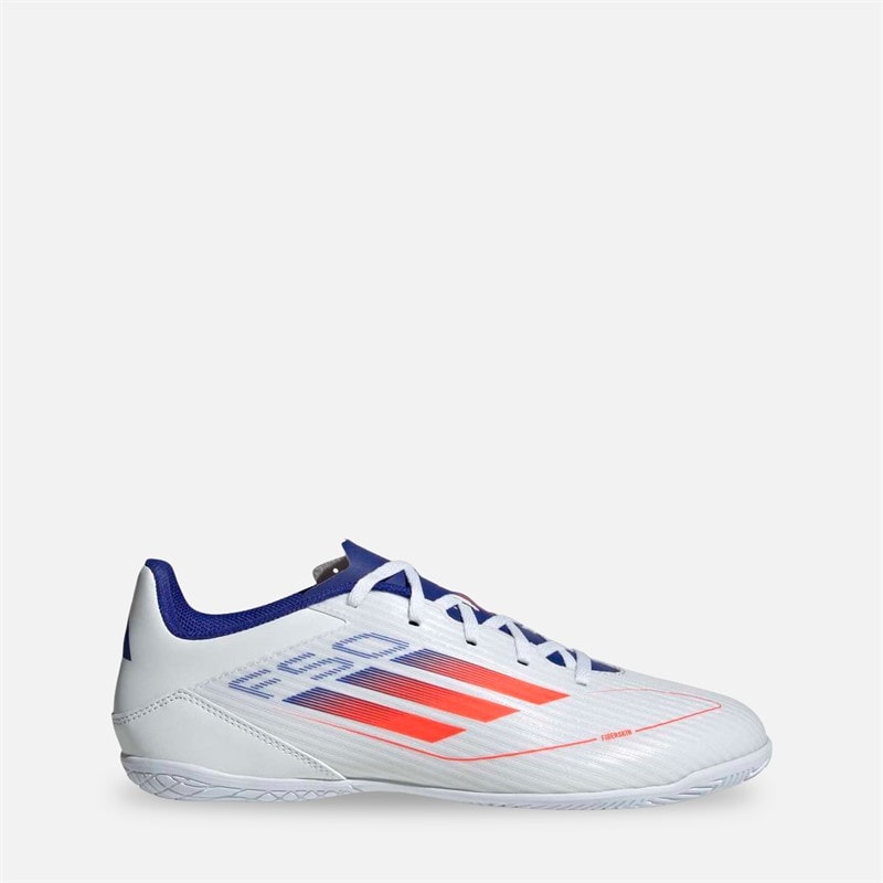adidas Herre F50 Club IN Indendørs Fodboldstøvler Cloud White/Solar Red/Lucid Blue