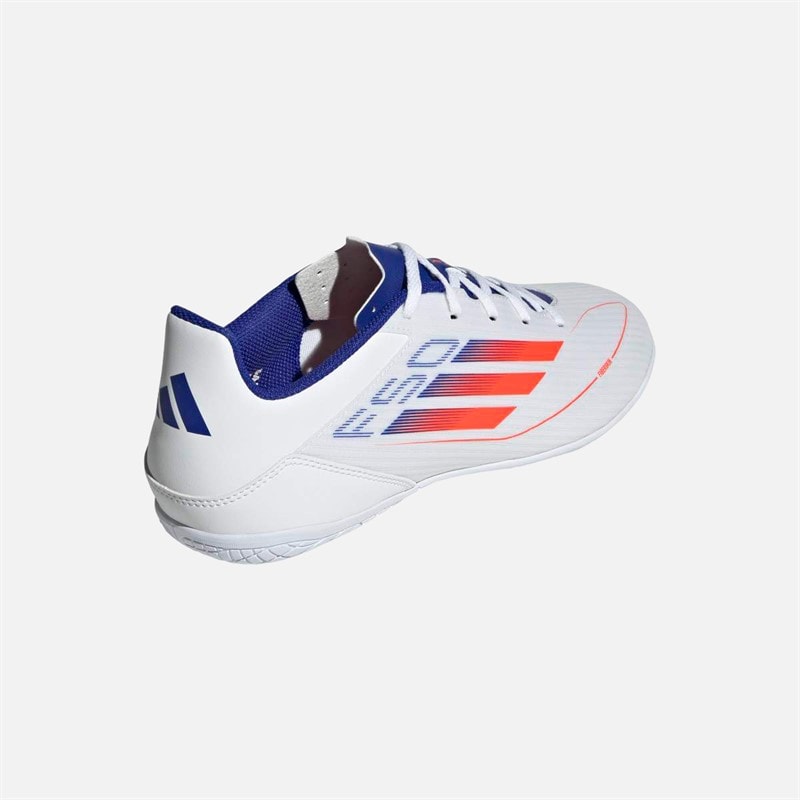 adidas Herre F50 Club IN Indendørs Fodboldstøvler Cloud White/Solar Red/Lucid Blue - Billede 3