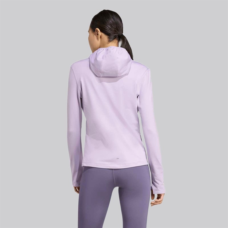 adidas Dame Own The Run Vinteriserede Løbe Hættetrøje Halv lynlås Powder Plum - Billede 2