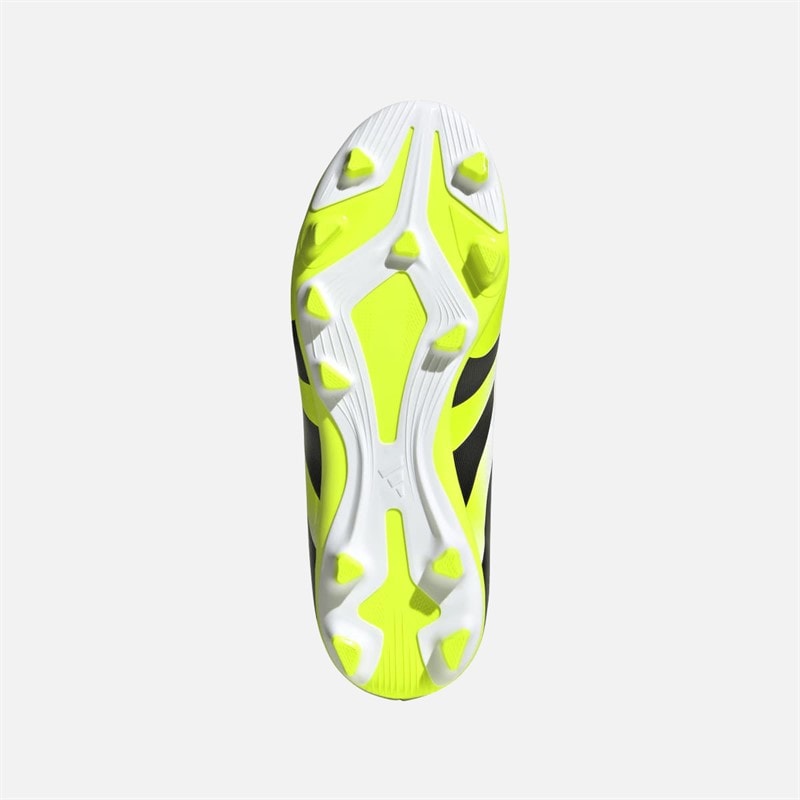 adidas Børne Predator Club FG/MG Fodboldstøvler til fast underlag/flere underlag Cloud White/Core Black/Lucid Lemon - Billede 2