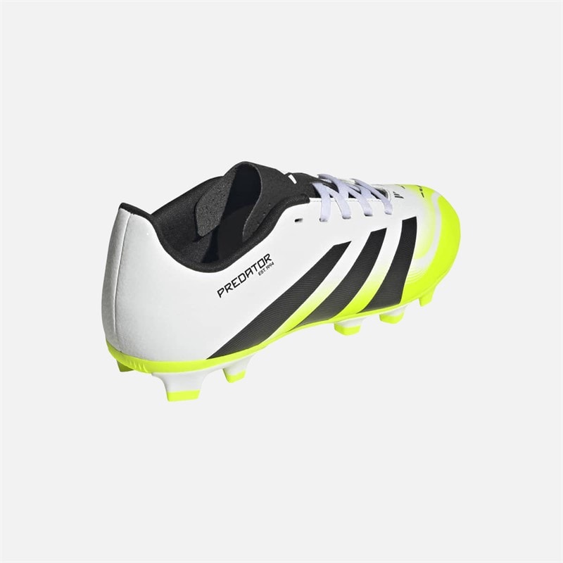 adidas Børne Predator Club FG/MG Fodboldstøvler til fast underlag/flere underlag Cloud White/Core Black/Lucid Lemon - Billede 3