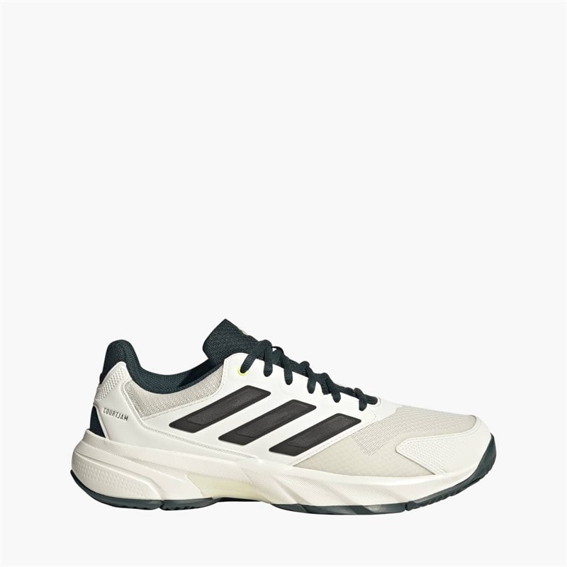adidas Herre Courtjam Control 3 Tennissko Off White/Silver Metallic/Aurora Ivory