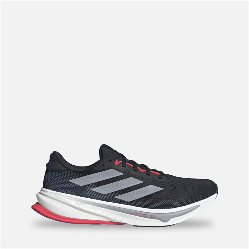 adidas Herre Supernova Rise 2 Neutrale Løbesko Core Black/Halo Silver/Lucid Red