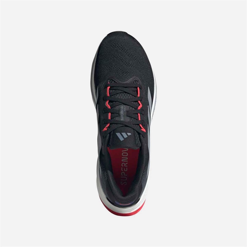 adidas Herre Supernova Rise 2 Neutrale Løbesko Core Black/Halo Silver/Lucid Red - Billede 4