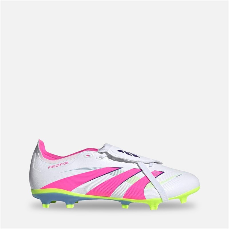 adidas Herre Predator League Tunge FG/MG Fast underlag/Multigrund Fodboldstøvler Cloud White/Lucid Lemon/Lucid Pink