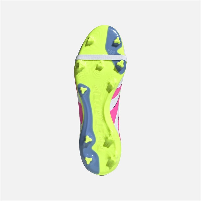 adidas Herre Predator League Tunge FG/MG Fast underlag/Multigrund Fodboldstøvler Cloud White/Lucid Lemon/Lucid Pink - Billede 2