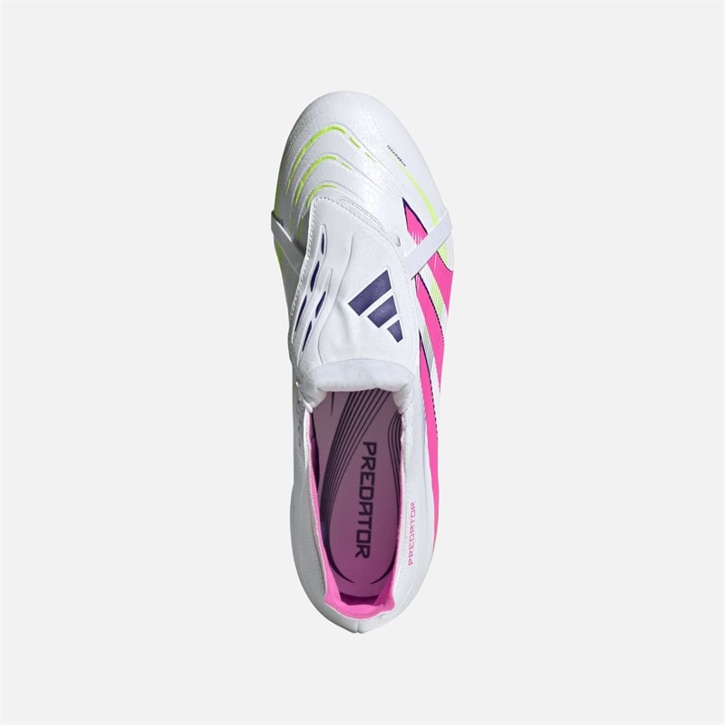 adidas Herre Predator League Tunge FG/MG Fast underlag/Multigrund Fodboldstøvler Cloud White/Lucid Lemon/Lucid Pink - Billede 4