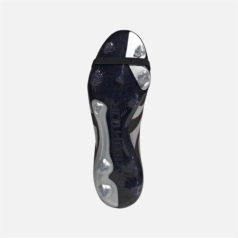 adidas Herre Predator League Tunge BSR Obsidian Strike FG/MG Fast Grund/Multi Grund Fodboldstøvler Core Black/Silver Metallic/Vivid Red - Billede 2