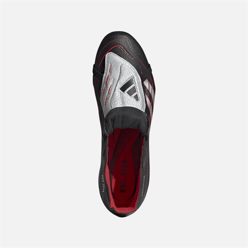 adidas Herre Predator League Tunge BSR Obsidian Strike FG/MG Fast Grund/Multi Grund Fodboldstøvler Core Black/Silver Metallic/Vivid Red - Billede 4