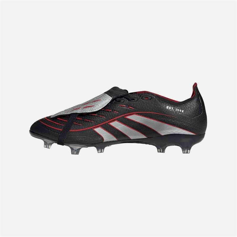 adidas Herre Predator League Tunge BSR Obsidian Strike FG/MG Fast Grund/Multi Grund Fodboldstøvler Core Black/Silver Metallic/Vivid Red - Billede 5