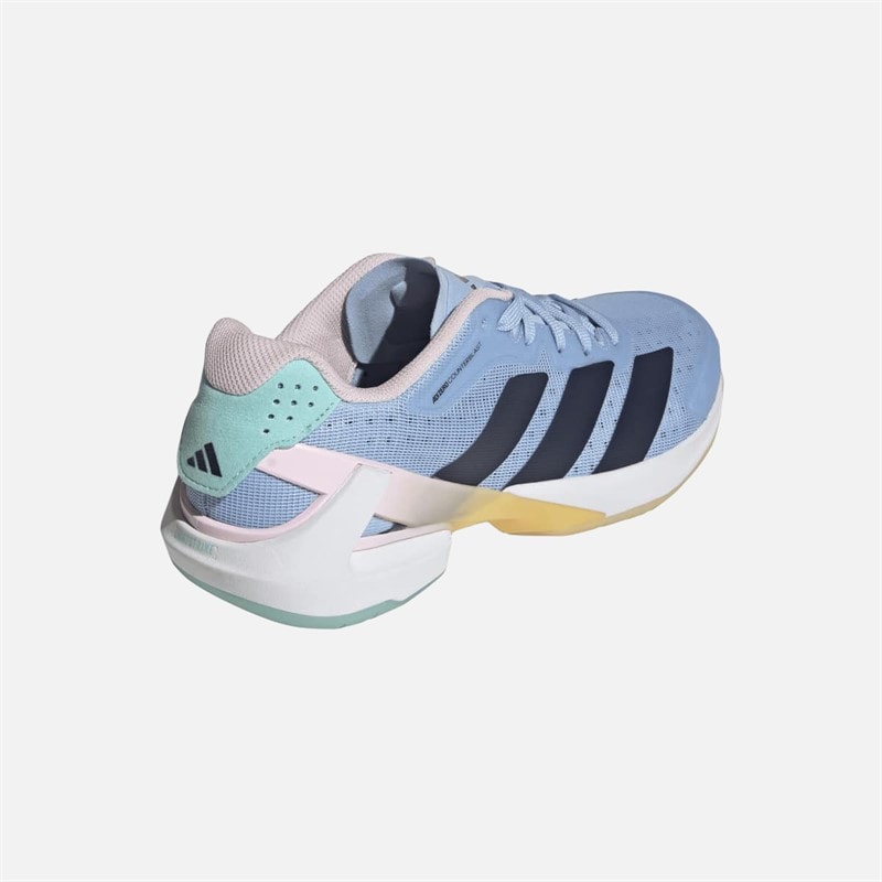 adidas Damesko Courterblast Adizero indendørs bane sko Glow Blue/Shadow Navy/Clear Pink - Billede 3