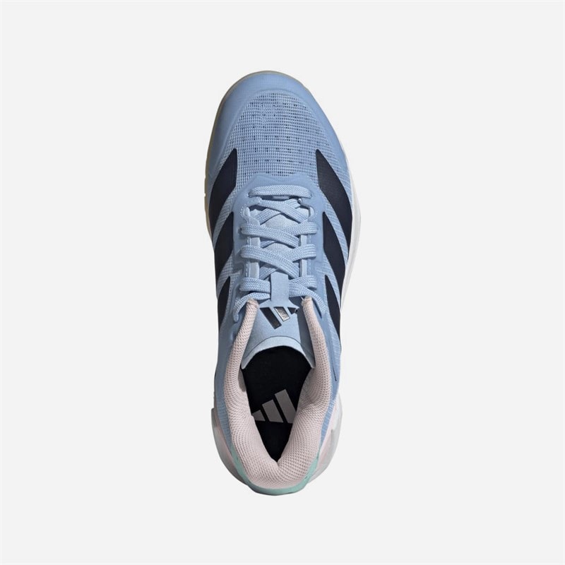 adidas Damesko Courterblast Adizero indendørs bane sko Glow Blue/Shadow Navy/Clear Pink - Billede 4