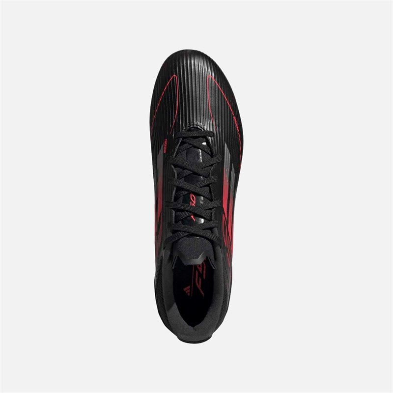 adidas Herre F50 League Stealth Sejr Pakke SG Blød Jord Fodboldstøvler Sort/Iron Metallic/Lucid Red - Billede 4