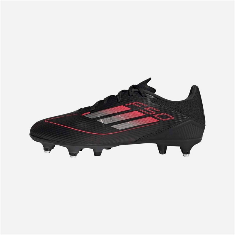 adidas Herre F50 League Stealth Sejr Pakke SG Blød Jord Fodboldstøvler Sort/Iron Metallic/Lucid Red - Billede 5