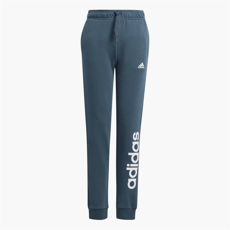adidas Piger Essentielle Lineære Logo Bomuldsbukser Arctic Night/Hvid
