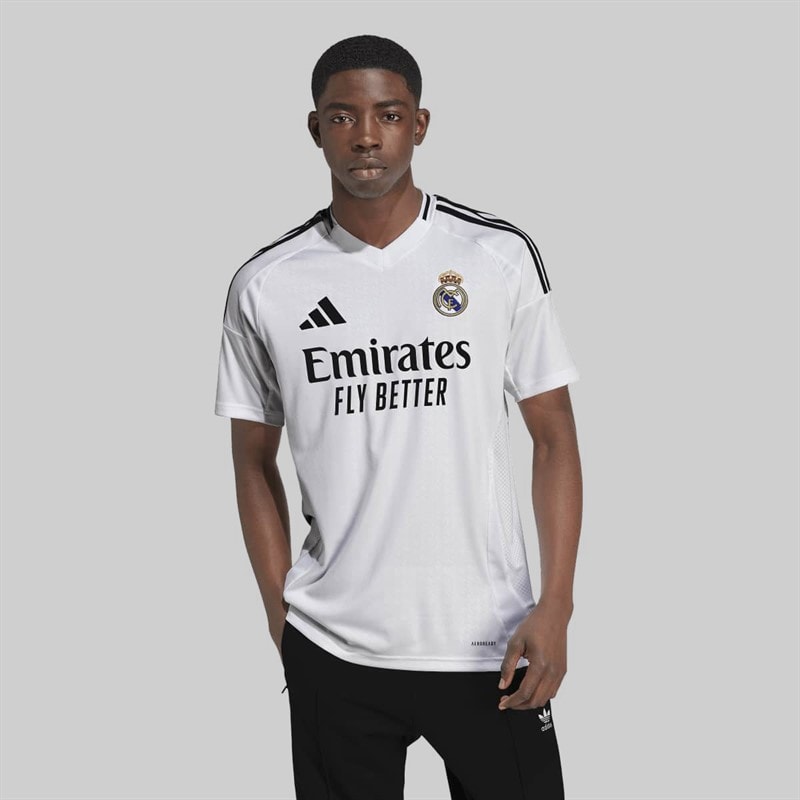 adidas Herre RMCF Real Madrid 24/25 Hjemme Trøje Hvid