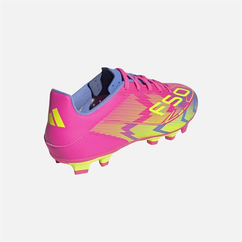 adidas Herre F50 Club FG/MG Fast Bund/Multibund Fodboldstøvler Lucid Pink/Lucid Lemon/Blue Fusion - Billede 3