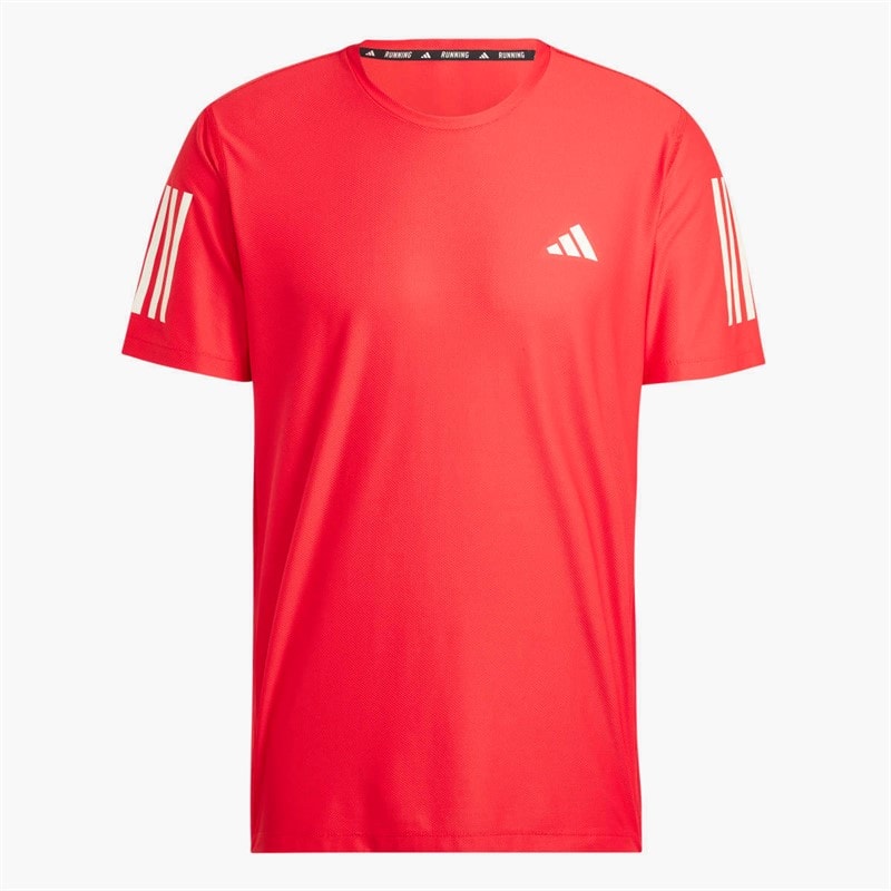 adidas Herre Own The Run Løbe T-shirt Better Scarlet