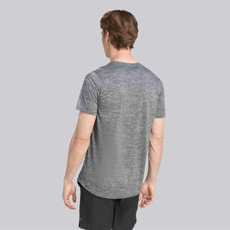 adidas Herre Own The Run Melange Løbe T-shirt Sort/Grey Three Metallic - Billede 3