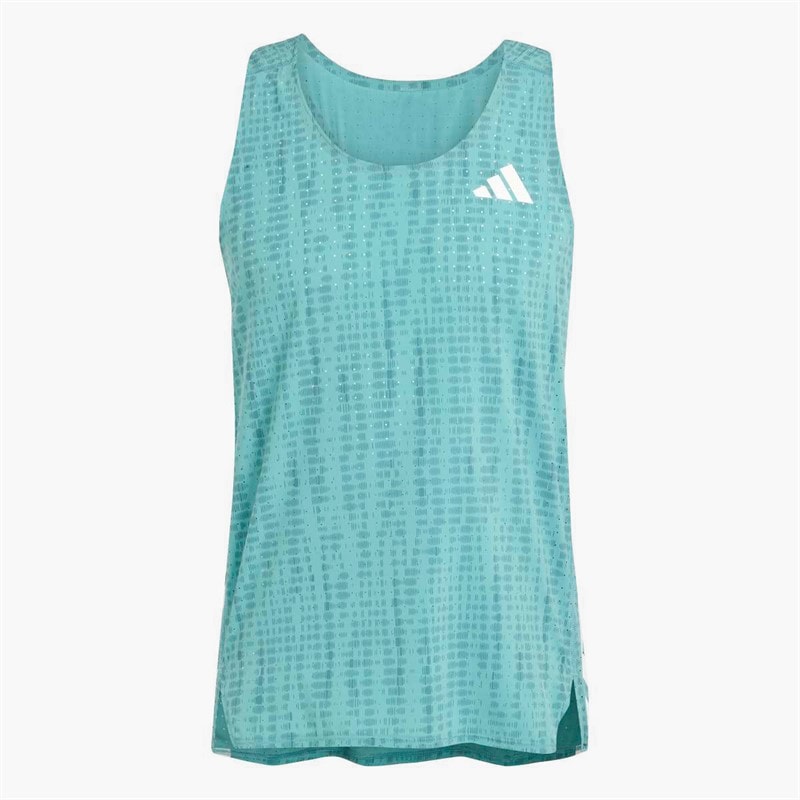 adidas Herre Adizero Løbe Singlet Power Teal/Preloved Teal - Billede 5