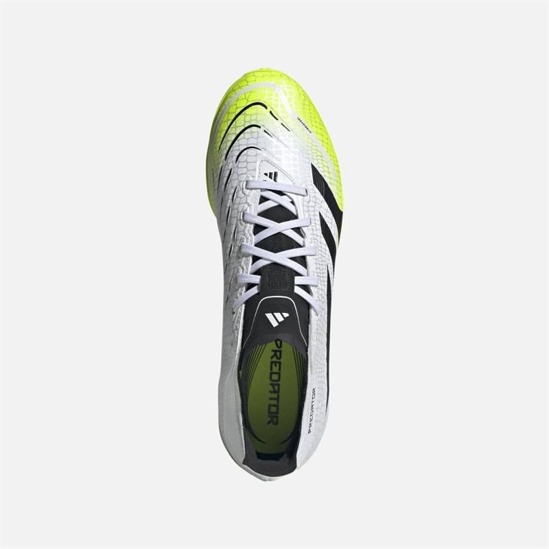 adidas Herre Predator League TF Astro Fodboldstøvler Cloud White/Core Black/Lucid Lemon - Billede 4