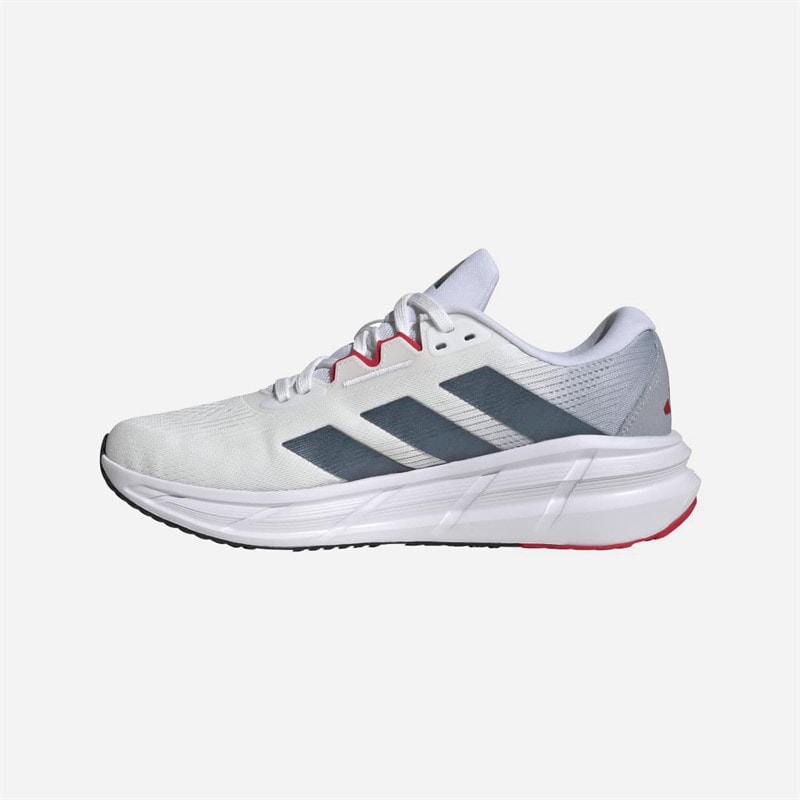 adidas Herre Questar 3 Neutrale Løbesko Cloud White/Core Black/Pure Ruby - Billede 5